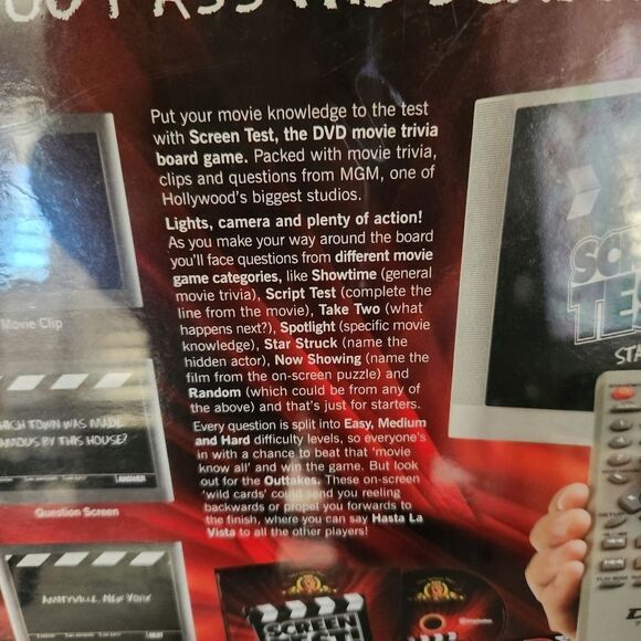 Metro Goldwyn Mayer Screen Test DVD Movie Trivia Board Game 2006 - Picture 3 of 8